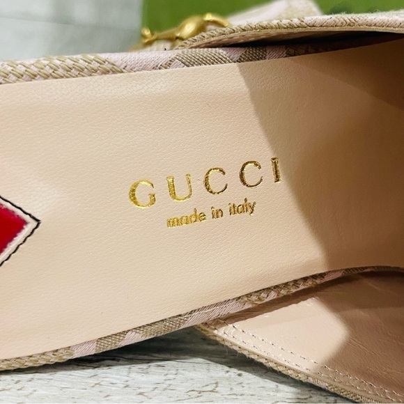 Gucci Jumbo GG Princetown Mules Slippers Perfect Pink Size 36 Canvas/Leather - Picture 16 of 16